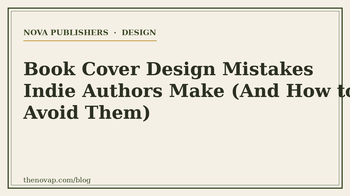 Book Cover Design Mistakes Indie Authors Make (And How to Avoid Them)
