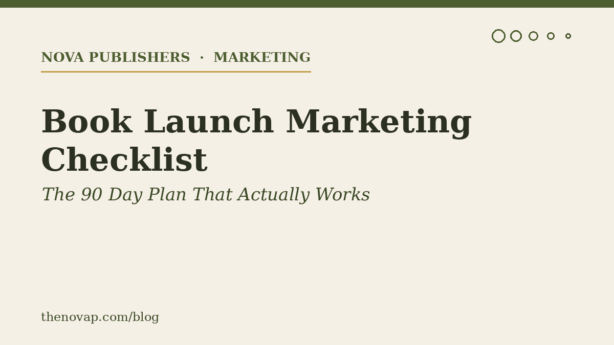 Book Launch Marketing Checklist: The 90 Day Plan That Actually Works
