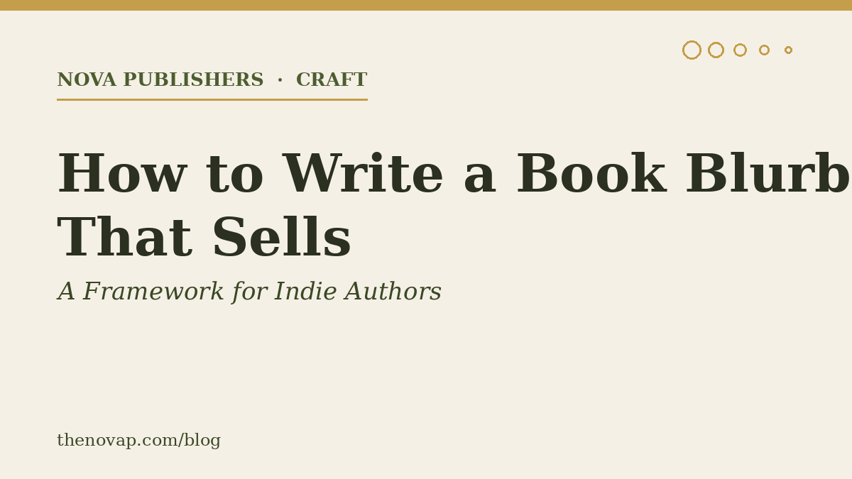 How to Write a Book Blurb That Sells: A Framework for Indie Authors