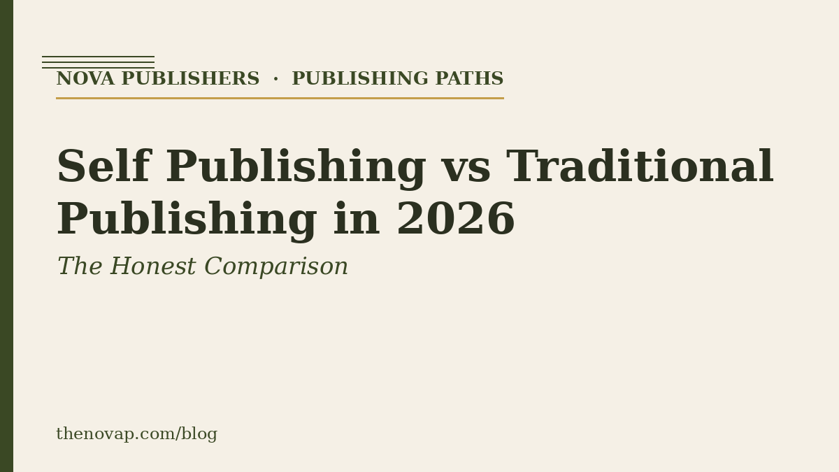Self Publishing vs Traditional Publishing in 2026: A Side-by-Side Comparison