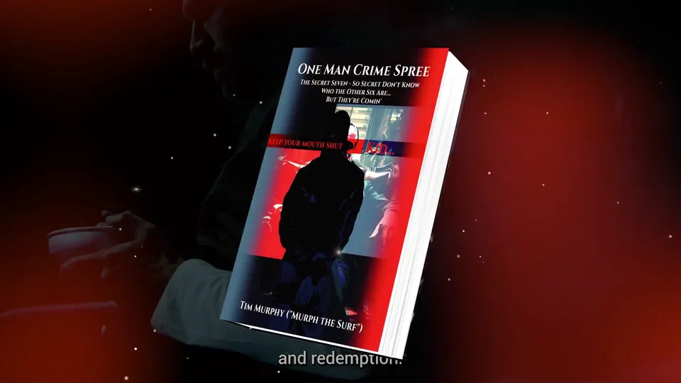 The One Man Crime Spree book cover on a dark red background